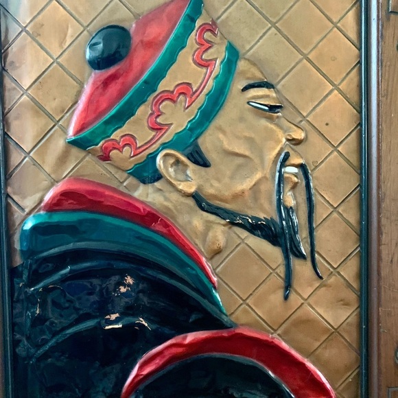 Vintage Original Creation Copper Craft Hand painted Enamel Of Cooper Painting - Picture 2 of 13